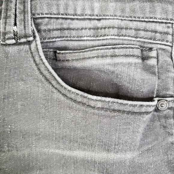 Democracy Jeans Womens Size 16 Gray Wash Ab Technology Skinny High Rise Raw Hem - Picture 7 of 11